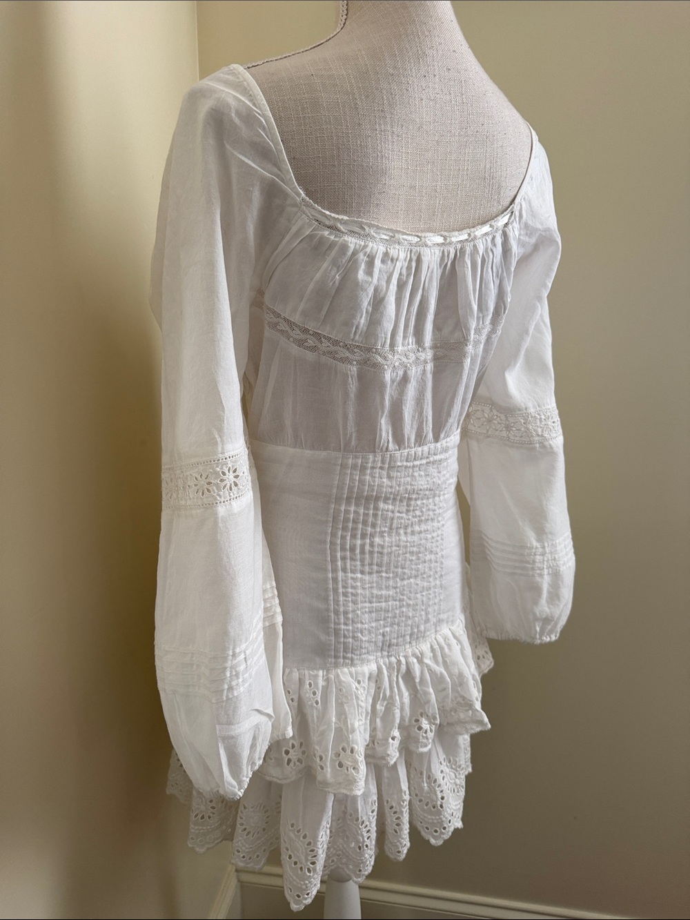 LoveShackFancy  Lace-Trim Dress - Picture 8 of 14